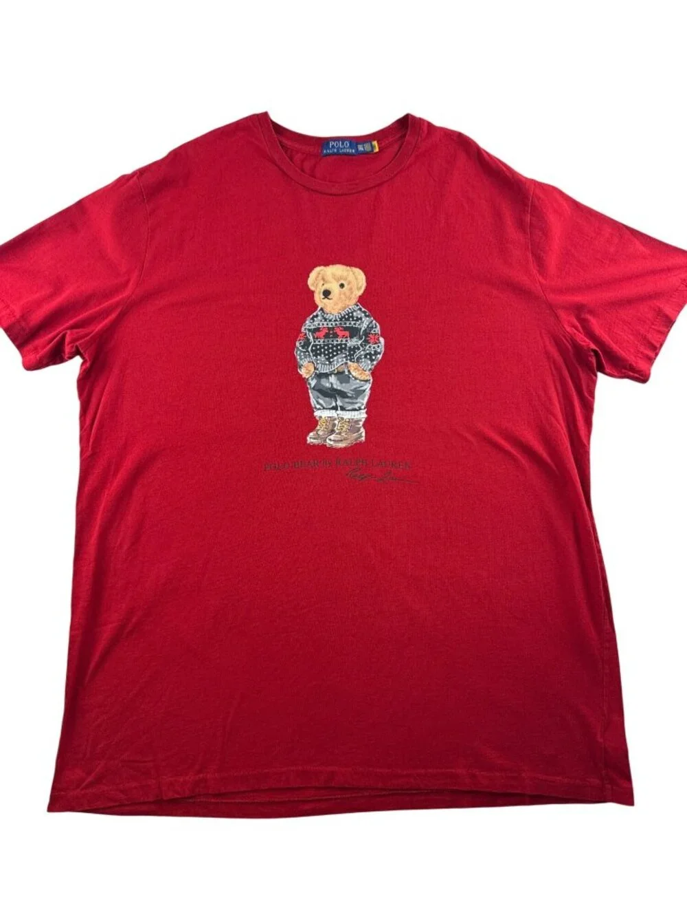 Polo Ralph Lauren Polo Bear T Shirt Red Graphic Short Sleeve 2XLT Big Tall